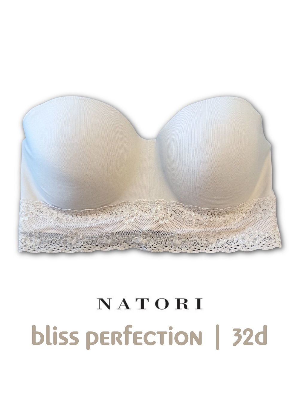💘 Natori Bliss Perfection Strapless Convertible Bra Cafe 32D NWOT